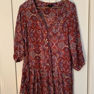 Button up mini dress